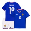 Conjunto (Camiseta+Pantalón Corto) Francia Fofana 19 Primera Equipación Euro 2024 - Niño